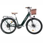 cysum Cityrun E-Bike für Damen, 26 Zoll (66 cm), E-Bike, E-Bike, E-Bike, Stadtfahrrad für Erwachsene, Motor 250 W, 25 km/h, Lithium-Akku 36 V, 360 WH, Reichweite 80 km