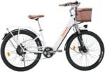 cysum Cityrun E-Bike für Damen, 26 Zoll (66 cm), E-Bike, E-Bike, E-Bike, Stadtfahrrad für Erwachsene, Motor 250 W, 25 km/h, Lithium-Akku 36 V, 360 WH, Reichweite 80 km