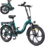 MilePort 1 Elektrofahrrad Für Erwachsene, 250W Klappbares Elektrofahrrad Mit 36V 13AH Abnehmbarem Akku, Geschwindigkeit 25KM/H und Reichweite 100KM, 20„* 3.0“ Fetter Reifen E-Bikes Für Stadtpendler
