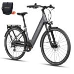 DERUIZ Quartz 28 Zoll E-Bike Damen & Herren, Elektrofahrrad City & Trekking, 48V Akku, bis 161 km Reichweite, 8-Gang-Schaltung, 55 Nm Drehmoment, App-Steuerung, hydraulische Scheibenbremsen