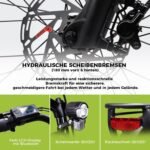 DERUIZ Quartz 28 Zoll E-Bike Damen & Herren, Elektrofahrrad City & Trekking, 48V Akku, bis 161 km Reichweite, 8-Gang-Schaltung, 55 Nm Drehmoment, App-Steuerung, hydraulische Scheibenbremsen