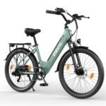 ESKUTE C100 Plus E-Bike, 26 Zoll Elektrofahrrad, E-Cityrad 250W HeckMotor, 36V 13Ah Wechselakku, bis zu 100km, LCD-Display, Tiefeinsteiger E-CityBike Für Damen und Herren Erwachsene