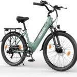 ESKUTE C100 Plus E-Bike, 26 Zoll Elektrofahrrad, E-Cityrad 250W HeckMotor, 36V 13Ah Wechselakku, bis zu 100km, LCD-Display, Tiefeinsteiger E-CityBike Für Damen und Herren Erwachsene