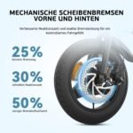 ESKUTE F100 E-Bike Klapprad, 14 Zoll Elektrofahrrad mit USB-Ladeanschluss für Handy, 250W EU-konformes Elektrofahrräder, Integrierter 36V 9Ah Akku, Reichweite bis 35-60KM