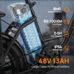 URLIFE E-Bike für Erwachsene, 20 * 3.0" Fetter Reifen Elektrofahrrad Für Stadtpendler, 48V 13Ah Austauschbarem Akku bis 100KM, 250W Motor mit LCD Display, 7 Gang Elektrofahrräder Für Herren Damen