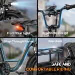 URLIFE E-Bike für Erwachsene, 20 * 3.0" Fetter Reifen Elektrofahrrad Für Stadtpendler, 48V 13Ah Austauschbarem Akku bis 100KM, 250W Motor mit LCD Display, 7 Gang Elektrofahrräder Für Herren Damen