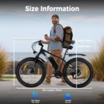 SPATIAL E Bike, E-Bike Herren mit 26 * 4.0" Fat Tire, 48V13AH Akku, Bis zu 150 KM, 85Nm 250W Motor, Offroad Ebike Mountainbike mit Vollfederung, 7-Gang, All-Terrain Elektrofahrrad Herren
