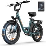 URLIFE E-Bike für Erwachsene, 20 * 3.0" Fetter Reifen Elektrofahrrad Für Stadtpendler, 48V 13Ah Austauschbarem Akku bis 100KM, 250W Motor mit LCD Display, 7 Gang Elektrofahrräder Für Herren Damen
