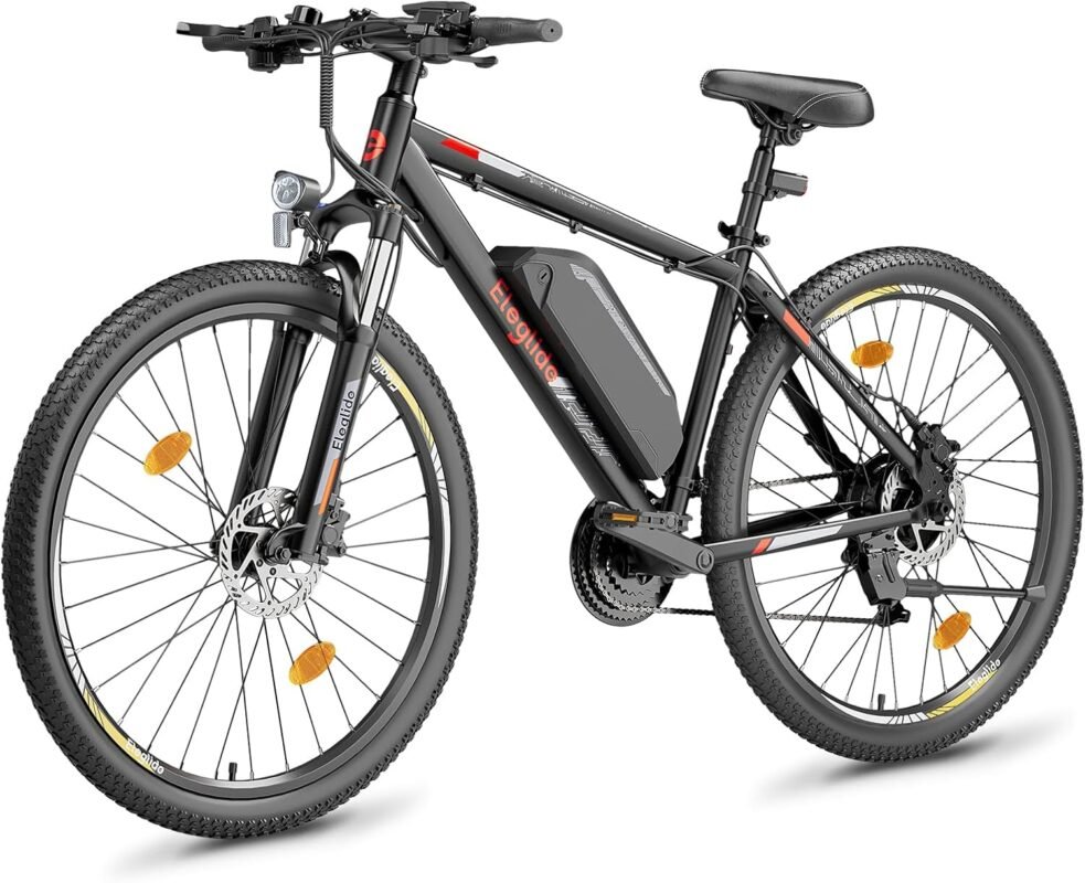 Eleglide E Bike, 27,5/29 Zoll E-Bike Herren Damen mit Hydraulische Scheibenbremse, 36V 18Ah Akku, Reichweite bis zu 150 KM, Offroad E-Mountainbike, 21 Gänge Elektrofahrrad, Mopride 2