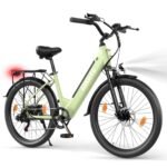 ESKUTE C100 Plus E-Bike, 26 Zoll Elektrofahrrad, E-Cityrad 250W HeckMotor, 36V 13Ah Wechselakku, bis zu 100km, LCD-Display, Tiefeinsteiger E-CityBike Für Damen und Herren Erwachsene