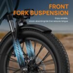 URLIFE E-Bike für Erwachsene, 20 * 3.0" Fetter Reifen Elektrofahrrad Für Stadtpendler, 48V 13Ah Austauschbarem Akku bis 100KM, 250W Motor mit LCD Display, 7 Gang Elektrofahrräder Für Herren Damen