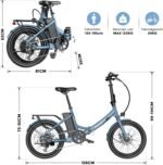 Fafrees E-Bike Klapprad 20 Zoll, Elektrofahrrad Ebike Herren 36V 16.75Ah/20Ah Akku, E-Fahrrad Damen 250W, Pedelec 25km/h, Reichweite bis zu 130 km, F20 Light