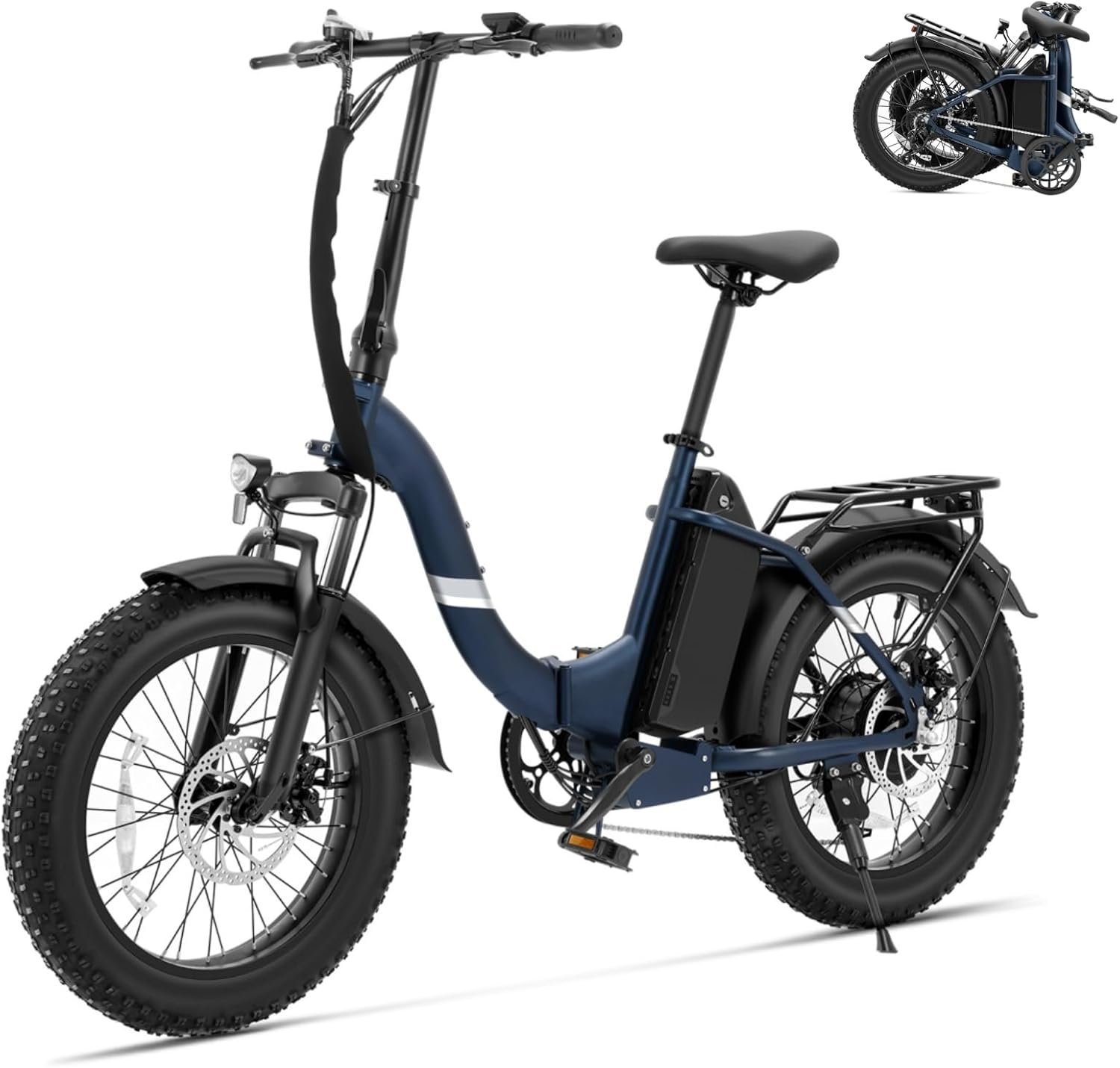 71SuAFZxpJL._AC_SL1500 Touroll S2 2026 Klappbar E-Bike Herren, 250W Fatbike, 20"×4.0" All-Terrain Reifen, 150 km Reichweite, 720Wh Akku, StVZO Straßenzulassung – Elektrofahrrad für Stadt, Offroad & Pendler