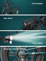 ENGWE E Bike Herren mit 48V 13Ah Batterie, 20 * 4.0 Zoll, 7-Gang Getriebe mit LCD-Display, 250W Motor & 25km/h, Reichweite bis zu 120km L20/L20 Boost