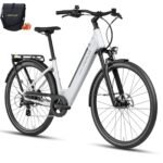 DERUIZ Quartz 28 Zoll E-Bike Damen & Herren, Elektrofahrrad City & Trekking, 48V Akku, bis 161 km Reichweite, 8-Gang-Schaltung, 55 Nm Drehmoment, App-Steuerung, hydraulische Scheibenbremsen