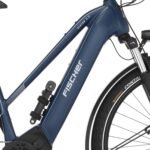 Fischer E-Bike Trekking VIATOR 8.0i, Elektrofahrrad für Damen und Herren, Mittelmotor 90 Nm, 36 V Akku, sattblau