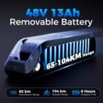 SPATIAL E Bike, E-Bike Herren mit 26 * 4.0" Fat Tire, 48V13AH Akku, Bis zu 150 KM, 85Nm 250W Motor, Offroad Ebike Mountainbike mit Vollfederung, 7-Gang, All-Terrain Elektrofahrrad Herren