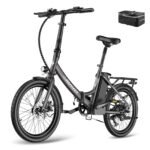 Fafrees E-Bike Klapprad 20 Zoll, Elektrofahrrad Ebike Herren 36V 16.75Ah/20Ah Akku, E-Fahrrad Damen 250W, Pedelec 25km/h, Reichweite bis zu 130 km, F20 Light