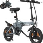 ESKUTE F100 E-Bike Klapprad, 14 Zoll Elektrofahrrad mit USB-Ladeanschluss für Handy, 250W EU-konformes Elektrofahrräder, Integrierter 36V 9Ah Akku, Reichweite bis 35-60KM