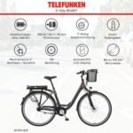 TELEFUNKEN E-Bike 28 Zoll Fahrrad für Damen & Herren | Pedelec Citybike mit 7-Gang Nabenschaltung | Rücktritt | Elektrofahrrad 250 W Frontmotor | 468 Wh Li-Ion-Akku | EBike Multitalent RC657