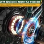 E Bike Klapprad 20 Zoll Elektrofahrräder, E-Faltrad Damen und Herren, 48V 18A*2 Doppelbatterien|250W Heckmotor 80N.m & 25km/h, Hydraulische Bremse, Tiefeinsteiger E-City Bike/Pedelec für Erwachsene