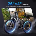 SPATIAL E Bike, E-Bike Herren mit 26 * 4.0" Fat Tire, 48V13AH Akku, Bis zu 150 KM, 85Nm 250W Motor, Offroad Ebike Mountainbike mit Vollfederung, 7-Gang, All-Terrain Elektrofahrrad Herren