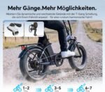 Touroll S2 2026 Klappbar E-Bike Herren, 250W Fatbike, 20"×4.0" All-Terrain Reifen, 150 km Reichweite, 720Wh Akku, StVZO Straßenzulassung – Elektrofahrrad für Stadt, Offroad & Pendler
