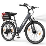 ESKUTE C100 Plus E-Bike, 26 Zoll Elektrofahrrad, E-Cityrad 250W HeckMotor, 36V 13Ah Wechselakku, bis zu 100km, LCD-Display, Tiefeinsteiger E-CityBike Für Damen und Herren Erwachsene
