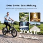 Touroll S2 2026 Klappbar E-Bike Herren, 250W Fatbike, 20"×4.0" All-Terrain Reifen, 150 km Reichweite, 720Wh Akku, StVZO Straßenzulassung – Elektrofahrrad für Stadt, Offroad & Pendler