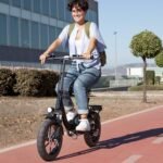 Finbike Klapprad E-Bike 16 * 2.15 Zoll Fat Tire,Tragbares Elektrofahrrad mit 10.4Ah Abnehmbarem Akku,4 Fahrmodi,PAS Reichweite MAX 88KM,Falt-Elektrofahrräder für Herren Damen Pendeln