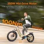 ENGWE E Bike mit APP&IoT, Ebike 48V 15Ah Akku bis 160km, Drehmomentsensor & hydraulische Bremsen, 20 * 3.0 Reifen, 2 Stunden aufgeladen