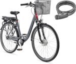 TELEFUNKEN E-Bike 28 Zoll Fahrrad für Damen & Herren | Pedelec Citybike mit 7-Gang Nabenschaltung | Rücktritt | Elektrofahrrad 250 W Frontmotor | 468 Wh Li-Ion-Akku | EBike Multitalent RC657